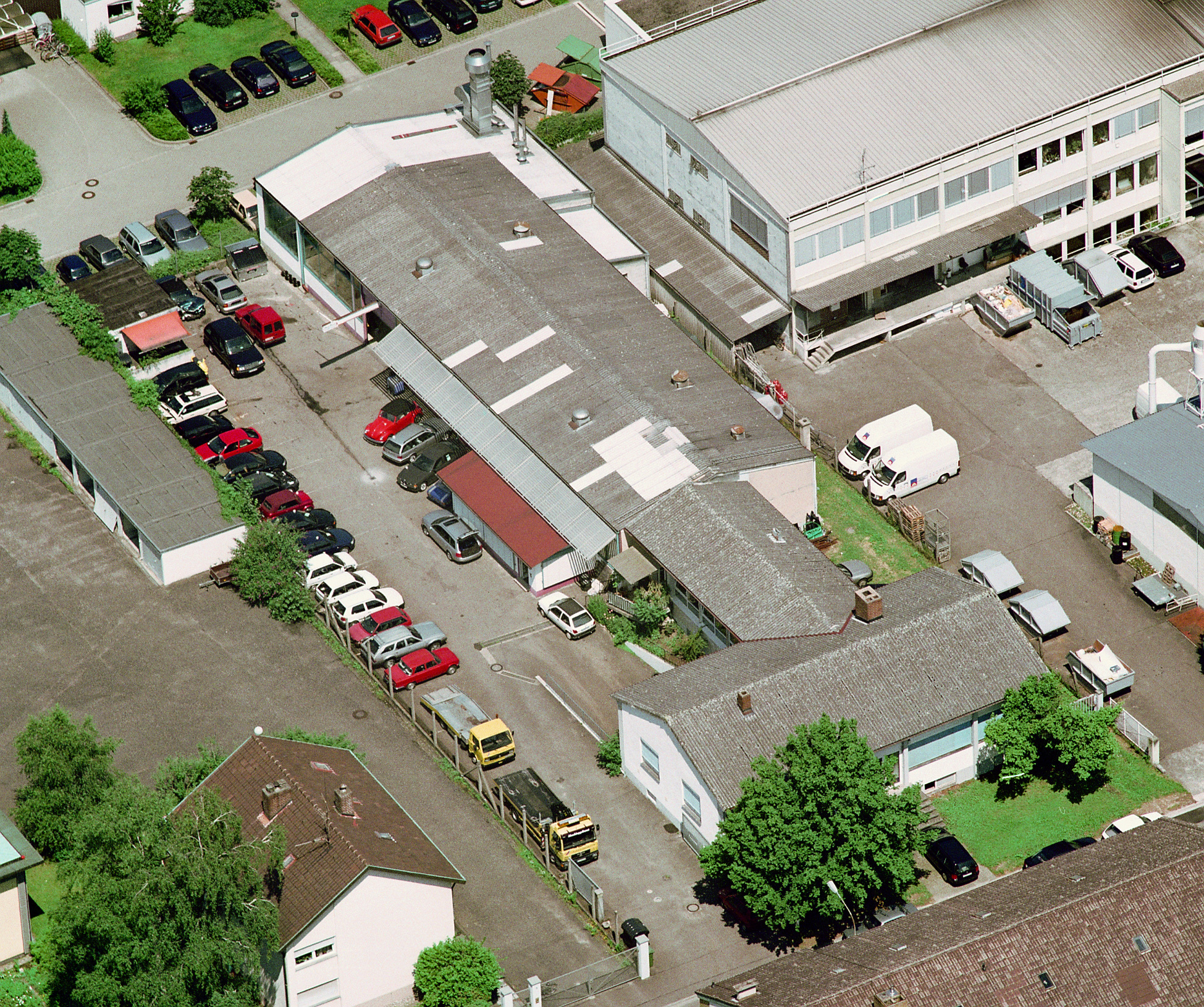 Historische Aufnahme der Lackierhalle